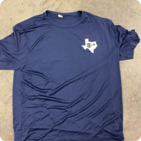 Navy Dri Fit Short Sleeve Texas Logo