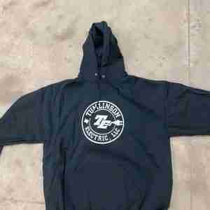Full Logo Front Black Hoodie