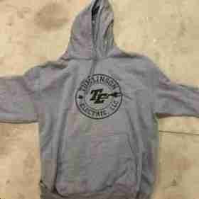 Full Logo Front Grey Hoodie
